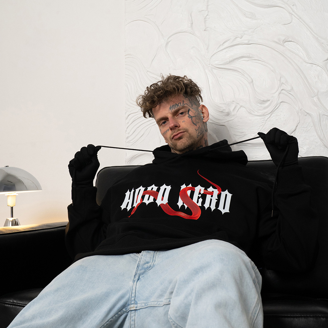 Hoodie Snake - Black